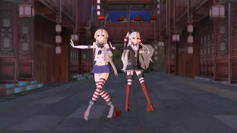 Shimakaze & Amatsukaze - Yoiyoi Kokon [MMD R18] Jang0000