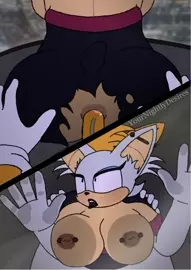 Tails Tasting Rouge's Anus