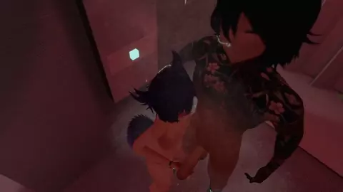 FEMBOY getting clean with EBOY leads to FUCKING on the floor.