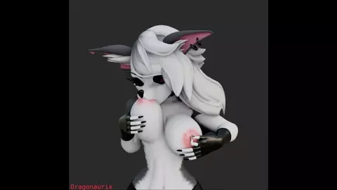 Loona sucking own breast