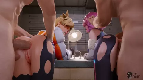 Tracer and D.Va caught by the police intro part 2. [TheCount]