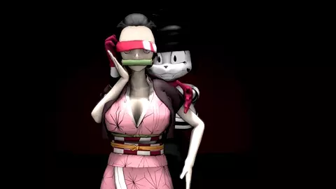 Nezuko becomes part of the disappearing act