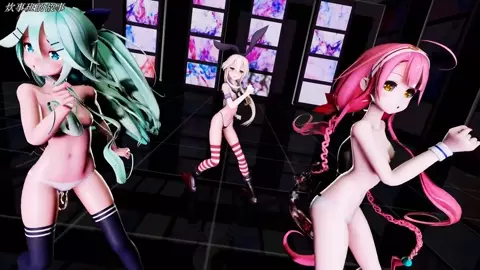 Shimakaze, Yamakaze & Kawakaze - Persecution Complex Cellphone Girl [MMD R18] Chuishi
