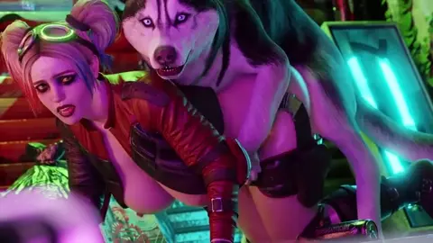 Harley Quinn gets fucked by a dog