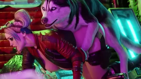 Harley Quinn gets fucked by a dog