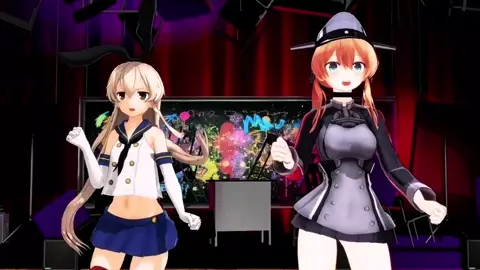 Shimakaze & Prinz - On Stage [MMD R18] MMDYaro