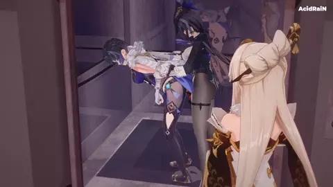 108【Genshin impact】Yelan x Clorinde Futa sex [sound/NTR]