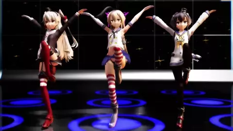 Shimakaze, Amatsukaze & Tokitsukaze - Hentai Dance [MMD R15] MMDPON