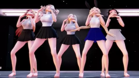 Shimakaze & Fleet Girls - Wiggle Wiggle [MMD R15] Panman