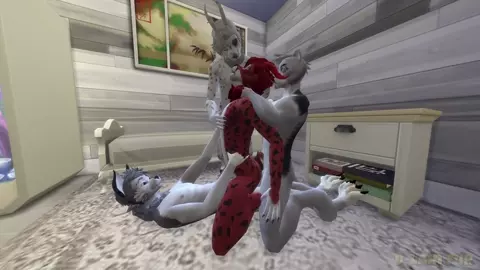 ♂️♂️ Four Bodies, One Fire: The Wild Inside❤️‍ [FURRY SIMS 4]