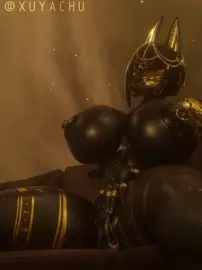 Anubis solo masturbation