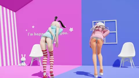 Shimakaze & Ro500 - Chocolate Cream [MMD R15] Moeyasui Koneko