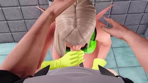 Shy elf gives you head