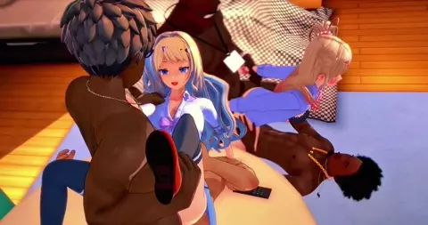 Shirakawa Runa x Kedarui Aashii gangbang