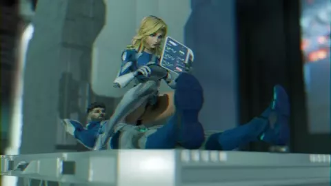 Sue Storm checking Data