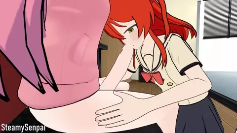 [SteamySenpai] Kita Catches Bocchi Jerking Off [No Music]