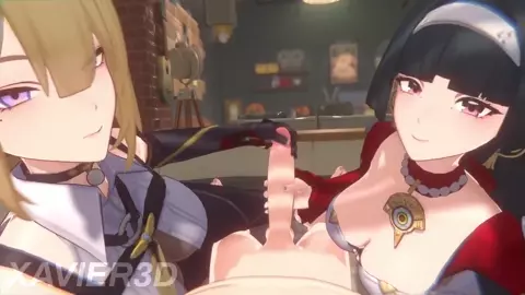 Xavier3D — Astra Yao and Evelyn Handjob