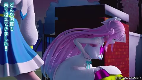 Futanari heroine can't resist the bad guy's attack and ejaculates