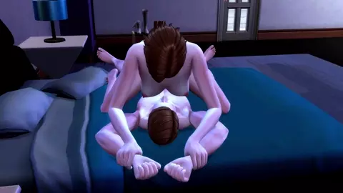 Mommy Dommy - MILF pins her son down and fucks him