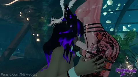 Horny catgirl sucks and fucks girl cock