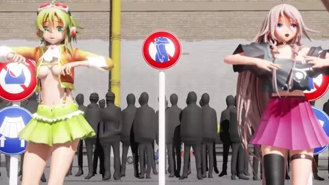 Gumi & IA Forced To Strip In Public - Love Me If You Can