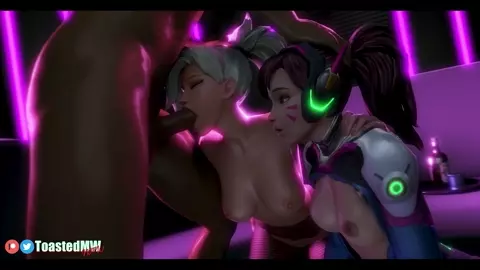 Mercy Facefucked Next To D.va (PREVIEW)