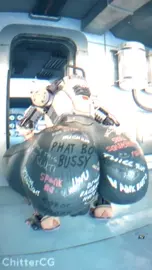 Poker Face Robot twerking his huge ass