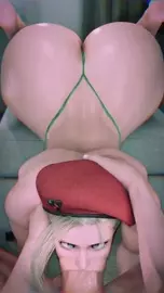 Cammy gives you a blowjob in her micro bikini