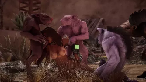 Wild Life Raider girl x Mutant rats 4K