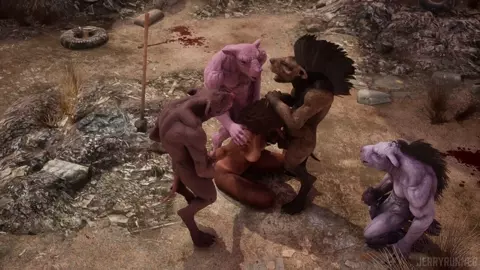 Wild Life Raider girl x Mutant rats 4K