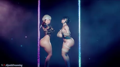 Evie & Sanyaa Pole Dance [Vindictus] [4k]