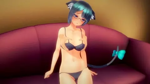 Neko girl with glasses sex