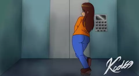 Trisha Tries to Hold it in the Elevator [kcol69]