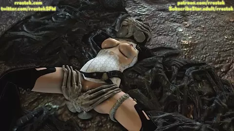 Miranda Lawson trapped and fucked hard by Xenomorphs