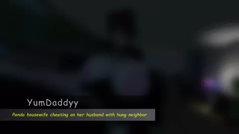 Panda housewife cheating on her husband with hung neighbor wolf