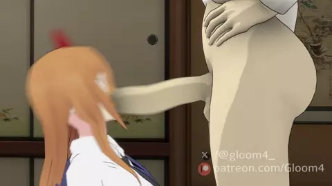 Makima Futa x Power & Kobeni Deepthroat