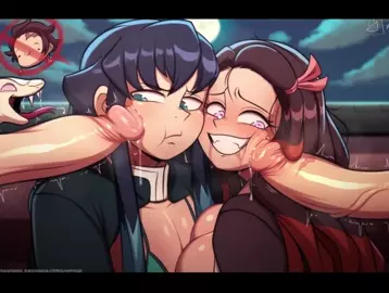 Muichiro and nezuko having fun
