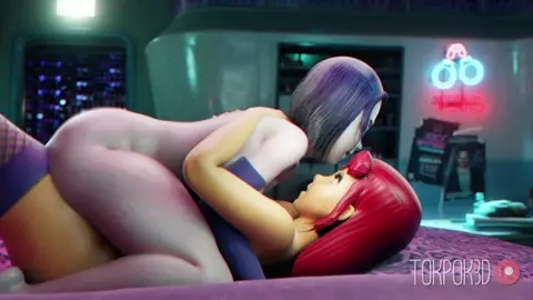 Starfire + Raven (commission)[TokPok3D]