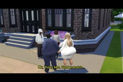 Blonde with Big Tits Fucked Outside Apartment