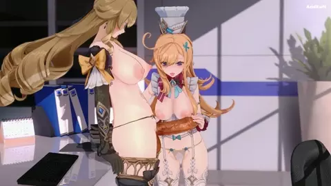 Escoffier x Navia Futa sex video (Genshin impact) 爱可菲 x 娜维娅