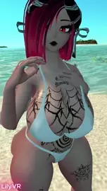 Goth mommy on the beach