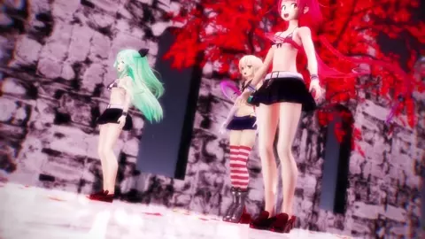 Shimakaze, Yamakaze & Kawakaze - Undead Enemy [MMD R15] ClassXIII