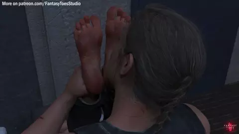 Sleepy Ellie's feet abused and worshiped by Abby