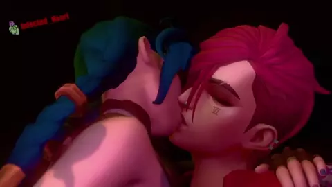 Jinx and Vi Makeout [infected_heart]