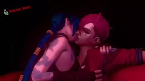 Jinx and Vi Makeout [infected_heart]