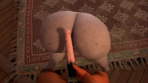 BBW Gisli Teasing and Taking Leotaur Cock