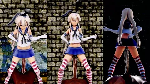 Shimakaze - Lamb Riding Cock (ver. 2) [MMD R18] Slime