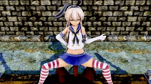 Shimakaze - Lamb Riding Cock [MMD R18] Slime