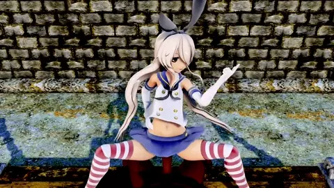 Shimakaze - Lamb Riding Cock [MMD R18] Slime