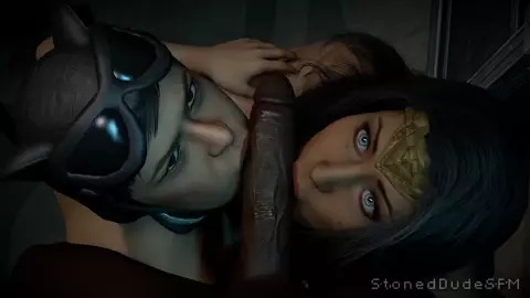 Catwoman and Wonder Woman share a BBC. [Stoneddude]